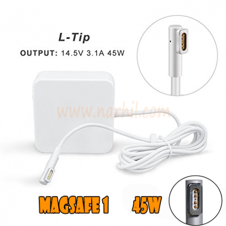 شارژر اورجینال اپل مک بوک Macbook Adapter MagSafe 45W