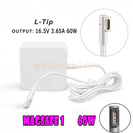 شارژر اورجینال اپل مک بوک Macbook Adapter MagSafe 60W